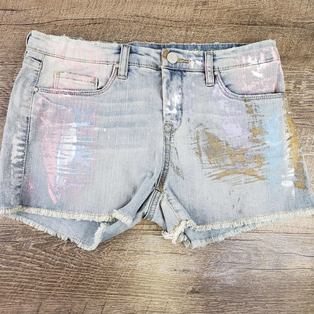 Blanknyc girls kids paint splatter short